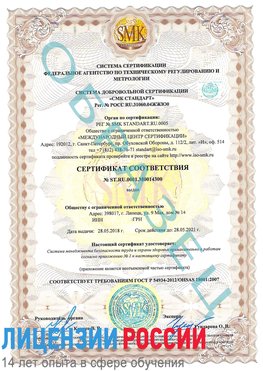 Образец сертификата соответствия Гай Сертификат OHSAS 18001